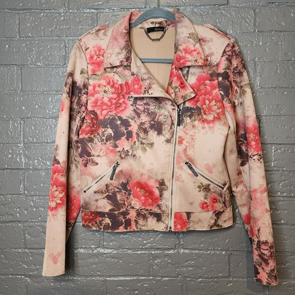 Renaur Floral Jacket with Zippered Pockets ~ Sample Sale Piece